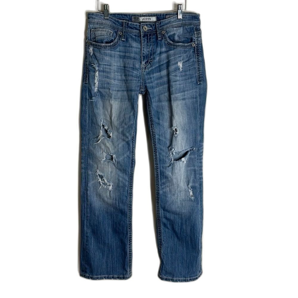 BKE‎ Women's Aiden Bootleg Distressed Jeans Medium Wash 30S